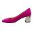 Bally Pink Suede Emily Pumps With Silver Block Heel - view 3