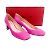 Bally Pink Suede Emily Pumps With Silver Block Heel - view 6