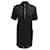 Belstaff negro Detalle de ojales de manga corta con cremallera Henley vestido de cóctel Algodón  ref.939022