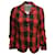 Autre Marque Bergfabel Red / Black Checkered Plaid Blazer Cotton  ref.939026