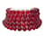 Chanel Jahrgang 1980Halskette aus roten Glasperlen Metall  ref.939046