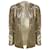 Christian Dior Vintage Chaqueta con parte delantera abierta con cuentas y lentejuelas doradas y plateadas metalizadas Dorado Sintético  ref.939099