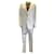 Autre Marque Christopher John Rogers Ivory Multi Three-Piece Linen Suit Set Cream  ref.939104