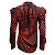 Vionnet Paris Blusa de seda de manga larga roja y negra - vista 3