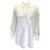 Autre Marque Vivetta Finicky Filly Long Sleeved Button-down Eyelet Blouse White Cotton  ref.939226