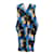 Autre Marque Zero+Maria Cornejo Vestido sem mangas drapeado cobalto com estampas múltiplas Azul Seda  ref.939246
