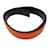 Hermès Naranja / De color negro 2012 Reversible 32correa de cinturón de cuero mm  ref.939374