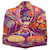 Hermès Lenço de seda quadrado plissado Hermes roxo multi L'Art du Temari  ref.939391