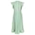 Rochas Mint Green Shirley Cap Sleeved Ruffled Silk Midi Dress  ref.939407