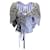 Rosie Assoulin Blu / Top in cotone a righe bianche  ref.939446