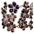 Pulsera Chanel Flores de Cristal Púrpura con Strass Metal  ref.939522