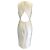 Thomas Wylde Ivory / Vestido midi de seda com detalhe de lua crescente prateada sem mangas - vista 3