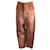 Autre Marque Uma Wang Mustard / Red Puni Leocrate Floral Jacquard Pants Linen  ref.939738