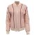 Undercover Beige encubierto / Cazadora bomber de rayas de algodón rojo