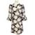 Valentino Garavani Valentino black / Pink Floral Bell Sleeve Shift Dress Wool  ref.939747