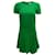 Christian Dior Dior Kelly Green Short Sleeved Silk Lined Cocktail Dress Wool  ref.939754