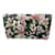 Dolce & Gabbana Dauphine Schwarze, mehrfach verzierte, mit Blumenmuster bedruckte Clutch aus Kalbsleder / Umhängetasche  ref.939779