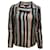PAULE KA Navy Blue / White / Red Double Breasted Striped Blazer Polyester  ref.939849