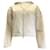 Peserico Cream / Silver Monili Beaded Detail Hooded Full Zip Jacket Beige Polyester  ref.939858