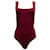 ALAÏA Raspberry Red Sleeveless Knit Bodysuit Tank Top/CAMI Viscose  ref.939873