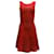 ALAÏA Red / Black Cut-out Detail Sleeveless Knit Cocktail Dress Viscose  ref.939875