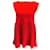 Alaïa Alaia Red Ruffled Sleeveless Ribbed Knit Top Viscose  ref.939879