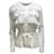 ALAÏA White Ruffled Detail Belted Long Sleeved Button-down Swiss Dot Blouse Cotton  ref.939889