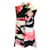 Alexander McQueen Noir / Chemisier en soie sans manches à imprimé floral rose Multicolore  ref.939901