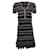 Alexander McQueen Black / White Stretch Knit Short Sleeved Dress Viscose  ref.939904
