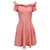 Alexander McQueen Vestido Pink Anemone com babados no ombro Rosa Viscose  ref.939923