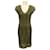 M Missoni Green Metallic Chevron Sleeveless Dress with Slip Viscose  ref.939950