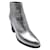 Alexander Wang Gabi Silver Metallic Leather Floating Heel Boots / Booties Silvery  ref.940007