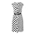 Louis Vuitton Checker and Polka Dots Dress White Silk  ref.940135