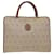 Bolsa de mão de lona Christian Dior Honeycomb bege Auth bs5527  ref.941022