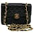 CHANEL Mini Matelasse Chain Shoulder Bag Lamb Skin Black CC Auth 42862  ref.941046
