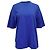 Everyday Balenciaga Back Logo Rundhals-T-Shirt aus blauer Baumwolle