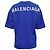 Everyday Balenciaga Back Logo Rundhals-T-Shirt aus blauer Baumwolle - Ansicht 3
