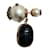 Christian Dior Crystal Pearl Tribales Escarabajo Charm Pendiente Crudo  ref.942219