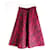 CHRISTIAN DIOR Fall 2021 Blurred Rose Print Skirt Dark red Silk  ref.942313