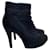 CHANEL  Ankle boots T.EU 36 Suede Blue  ref.943151