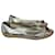GUCCI  Ballet flats T.EU 39.5 Leather Silvery  ref.943159