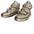 Chanel Sneakers Silvery Leather  ref.943386