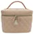 NEUF TROUSSE VANITY CHANEL CUIR MATELASSE BEIGE NEW BAG TOILETRY POUCH  ref.943568