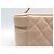 Vanity NOVA CAIXA CHANEL COURO BEGE ACOLCHOADA NOVA BOLSA DE HIGIENE - vista 6