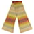 Lenço de cachecol de tricô Missoni rosa amarelo azul pirulito zig zag assinatura viscose Multicor  ref.943688