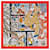HERMES Paris: Carré / Scarf 70 titled "Rendez-Vous Chez Hermès" Multiple colors Silk  ref.943707