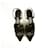 Salvatore Ferragamo Black Suede Pointed Toe Bow Slingback heels pumps size 9.5  ref.943712