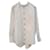 Chemise sans col à rayures blanches Chanel Coton Multicolore  ref.943846
