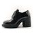 Prada-Schnürschuhe aus gebürstetem Leder mit Absatz