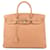 Bolide Hermès HERMES BIRKIN 40 Handtasche Couchbel Natural C mit gravierten goldfarbenen Metallbeschlägen Beige Leder  ref.943995